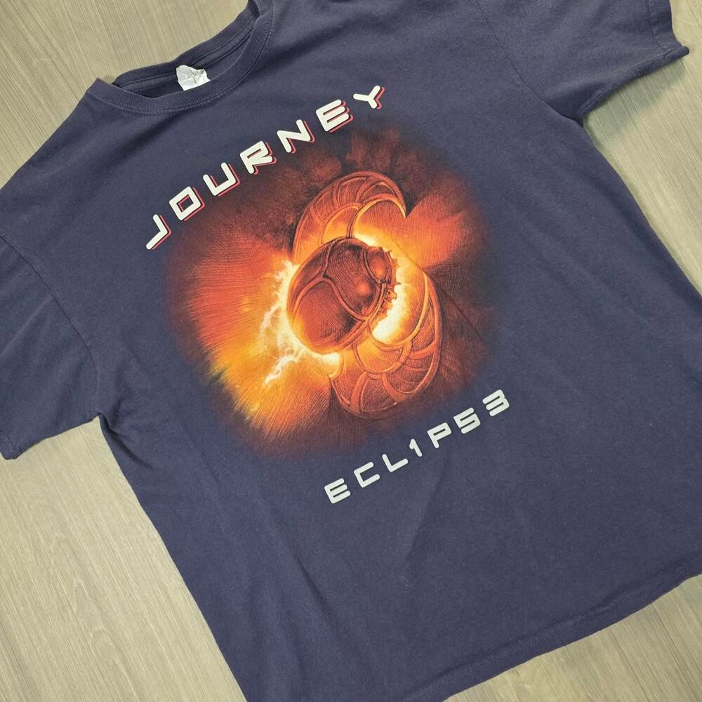 Vintage Journey Eclipse Tour Graphic Tee 2011 Size XL Anvil Heavy Cotton